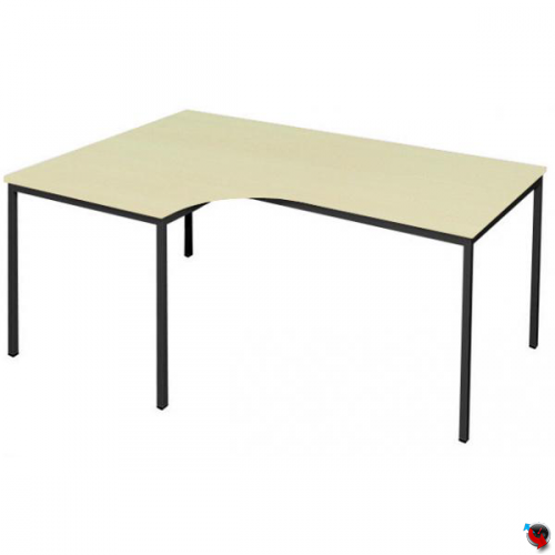 Freiformtisch-Winkel Schreibtisch 200 cm Ahorn Dekor Winkel links - Maß: 200 x 120/80 cm - Lieferzeit ca. 6 Wochen !!!