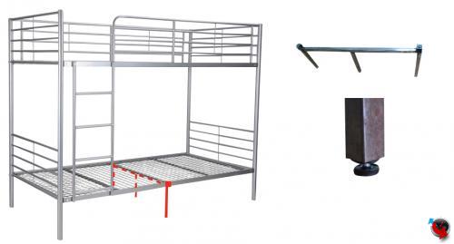 Mtittelstrebe zur Verstärkung des Sicherheits - Etagenbett TÜV geprüft nach DIN EN747 mit Leiter und Gitter komplett - 50 mm Rohr- für Modell - Bett MS10710550 und 551 - sofort lieferbar !!