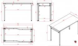 Klapptisch lichtgrau 1200 x 600 mm - Platte 25 mm stark - Vierfussgestell lichtgrau - Preishammer - Top stabil -  Lieferzeit sofort !!! 