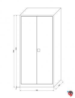 Stahl-Aktenschrank - Stahlschrank - Werkzeugschrank - 92 x 60  x 195 cm - super tief 60 cm - lichtgrau - sofort lieferbar- Preishammer !