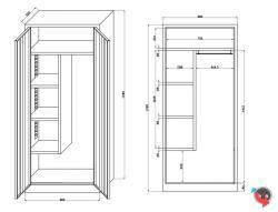 Putzmittelschrank - 80 cm breit - 50 cm tief-  Korpus lichtgrau - Front blau  - Schubstangen Drehzylinderschloss mit 2 Schlüssel - sofort lieferbar - absoluter Preishit !!!