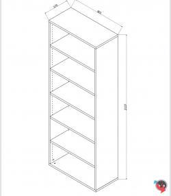 Aktenschrank Holz, Budget Star-Büroschrank mit Flügeltüren, 80 x 37,5 x 215 cm- lichtgrau - 6 OH - super stabil mit Sichtrückwand - Preishammer - Bestseller- sofort lieferbar !