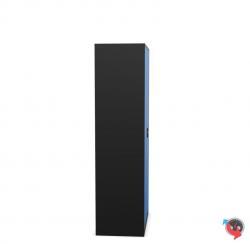 Stahl-Aktenschrank - Stahlschrank - 92 x 42  x 195 cm - Korpus schwarz - Front blau - sofort lieferbar !!!