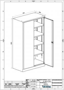 Stahlschrank, Stahl Aktenschrank - 4,5 Ordnerhöhen - 80 x 38 x 180 cm - Türen Anthrazit - der schöne Stahlschrank - sofort lieferbar !